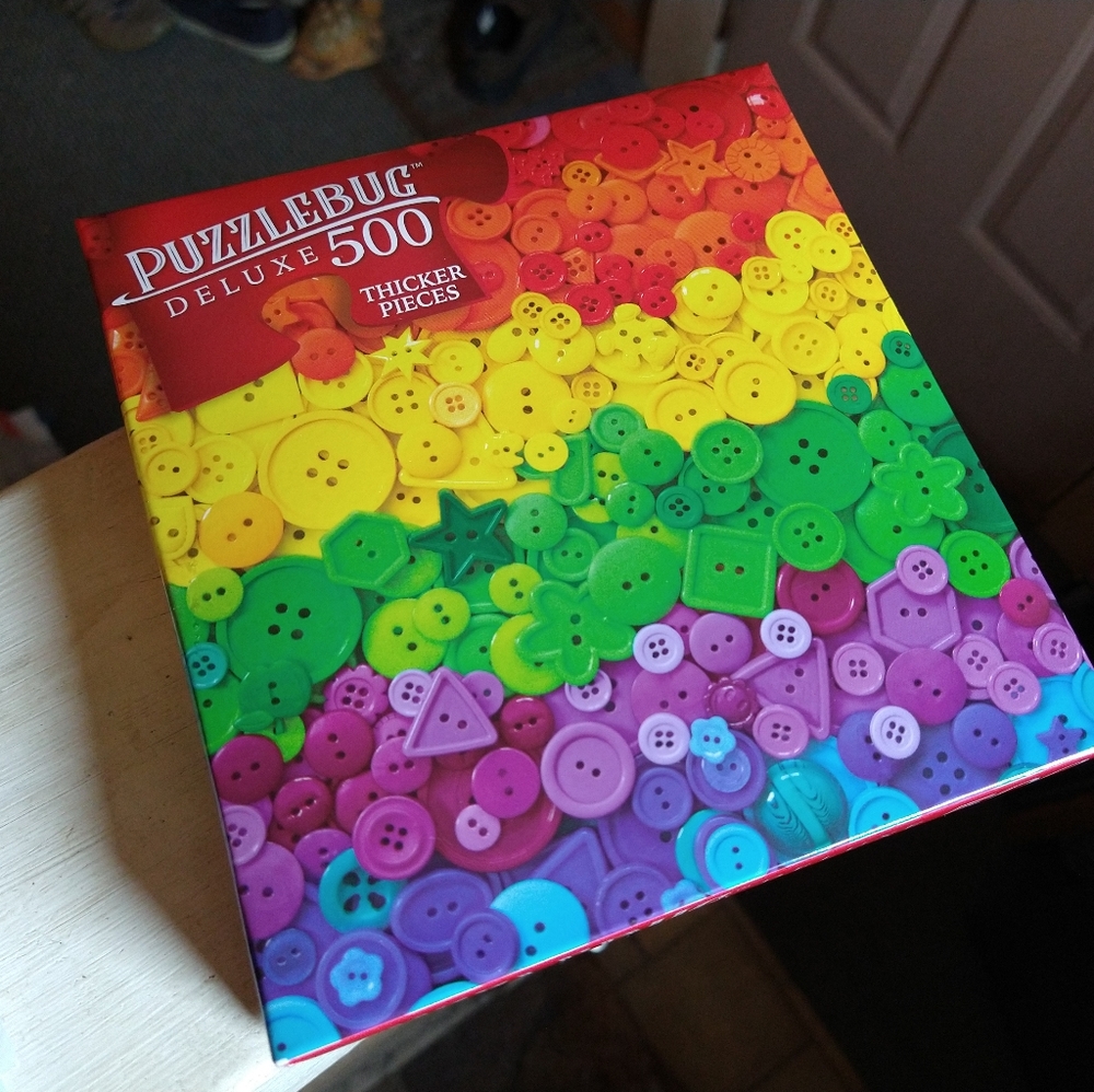 Puzzlebug 500pc Rainbow Buttons Jigsaw Puzzle Sealed